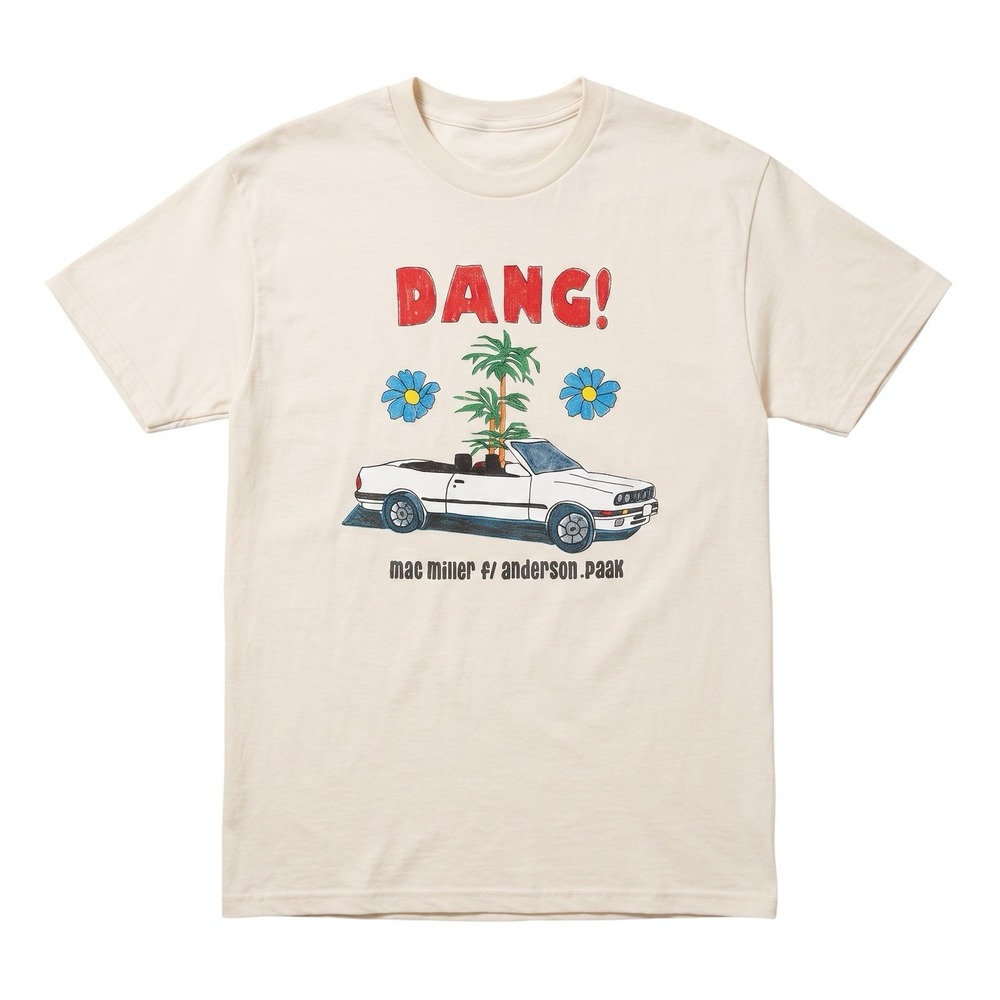 Mac Miller DANG f/ anderson paak t shirt Men Size Large white 100% cotton